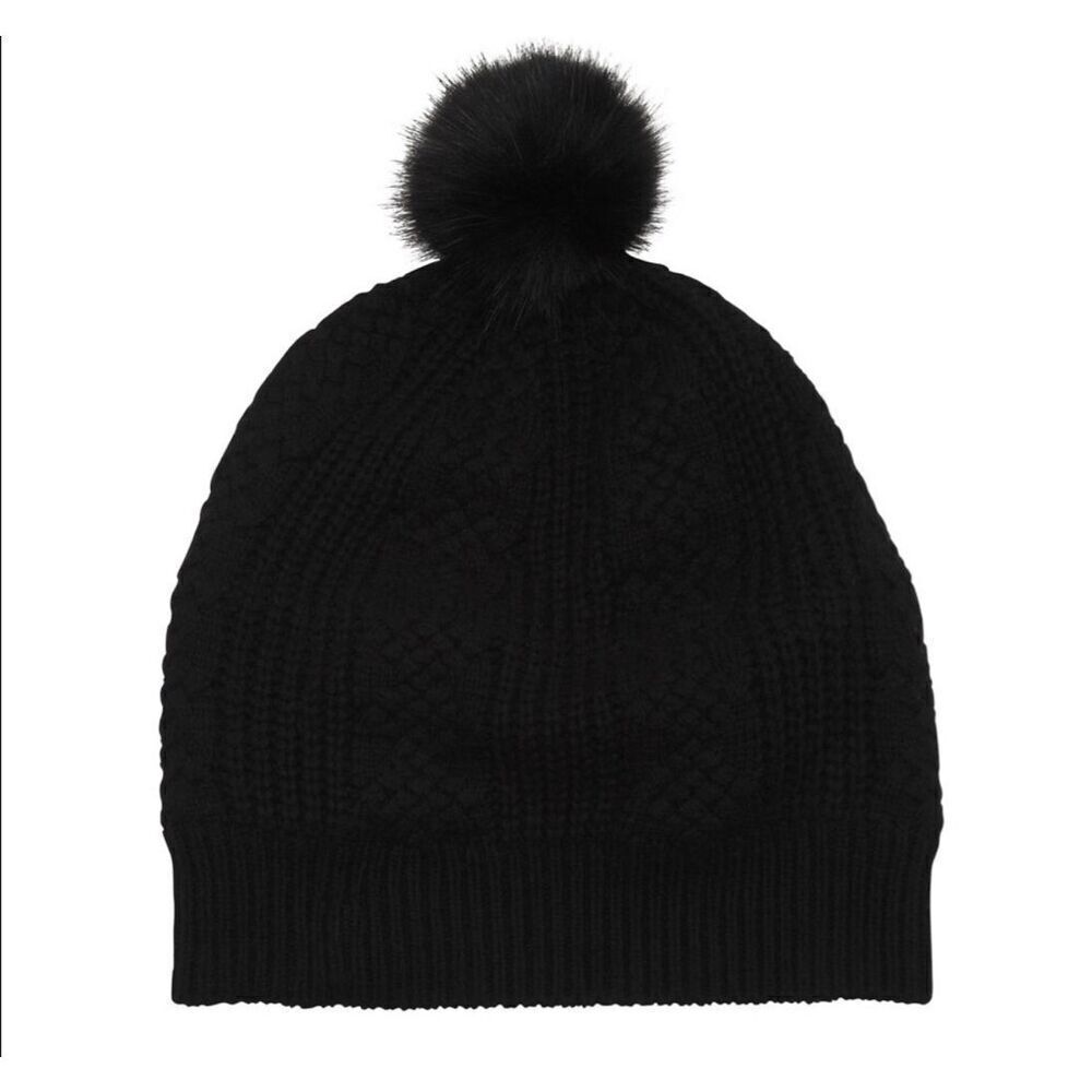 White House, Black market black pom-pom beanie